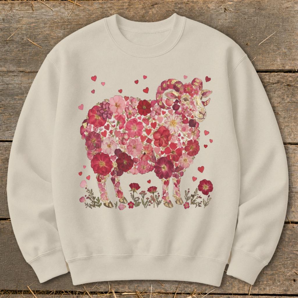 Flowers & Hearts - Ram Sweatshirt
