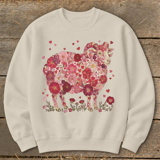 Flowers & Hearts - Ram Sweatshirt