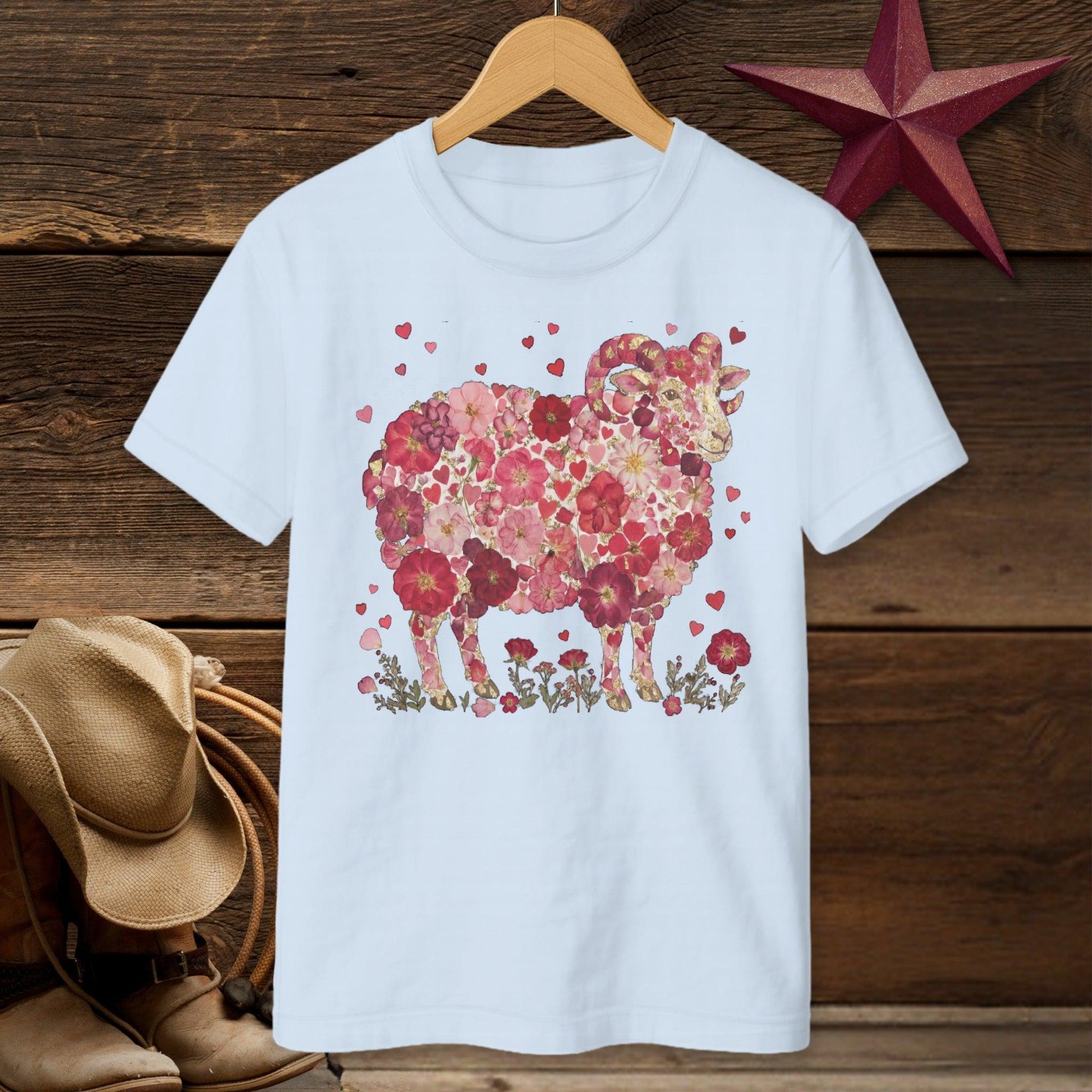 Flowers & Hearts - Ram T-Shirt (Youth)