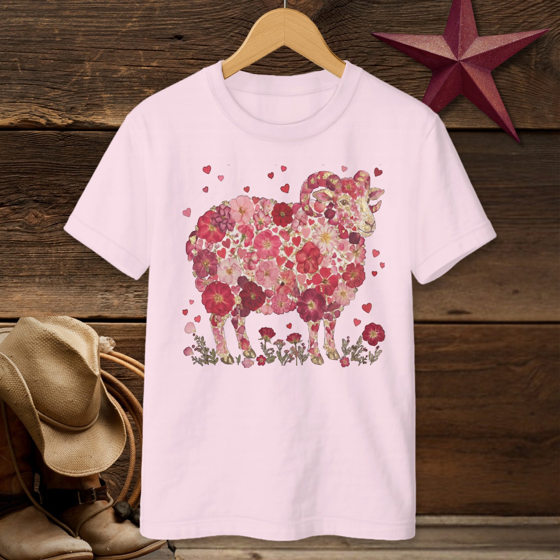 Flowers & Hearts - Ram T-Shirt (Youth)