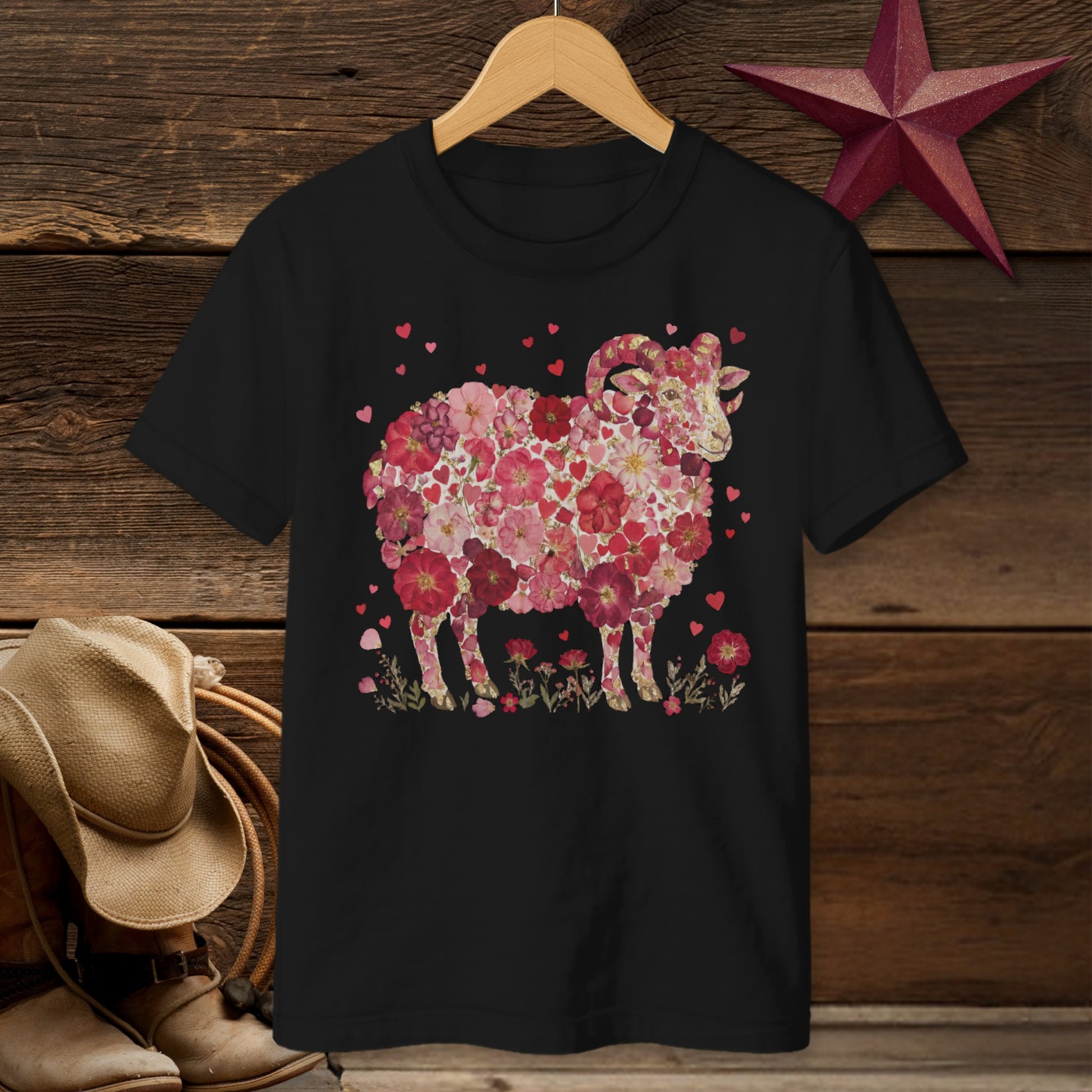 Flowers & Hearts - Ram T-Shirt (Youth)