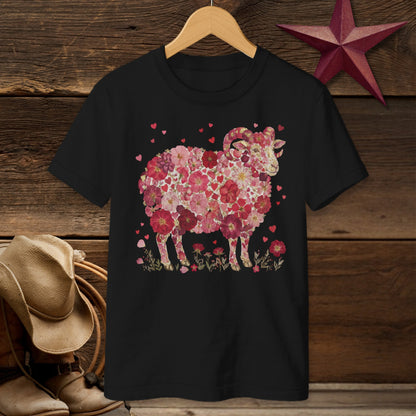 Flowers & Hearts - Ram T-Shirt (Youth)