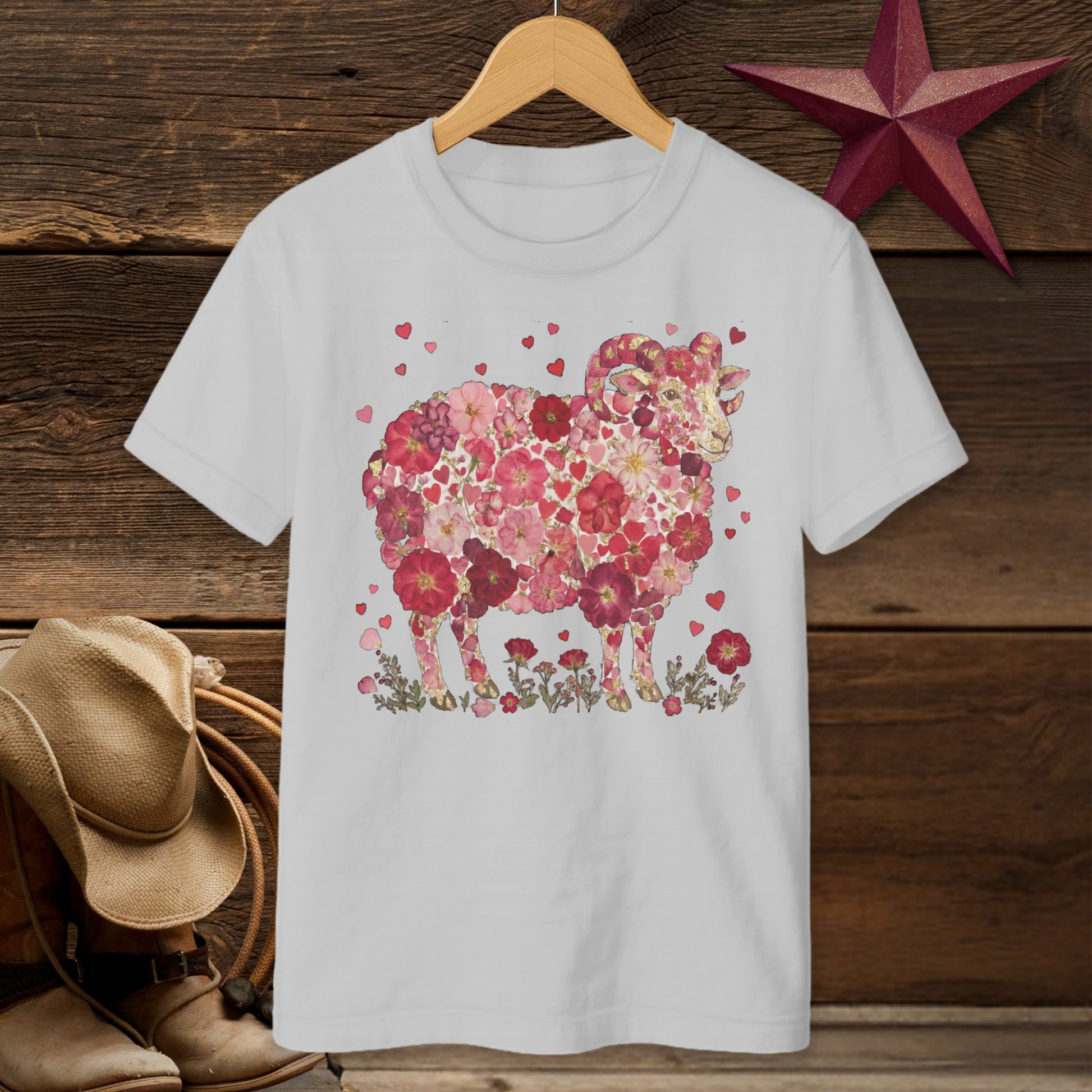 Flowers & Hearts - Ram T-Shirt (Youth)
