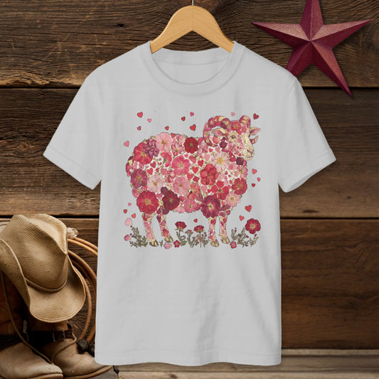 Flowers & Hearts - Ram T-Shirt (Youth)