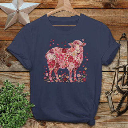 Flowers & Hearts - Sheep T-Shirt