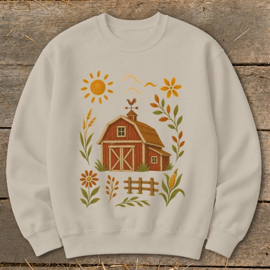 Folk Art Barn Sweatshirt