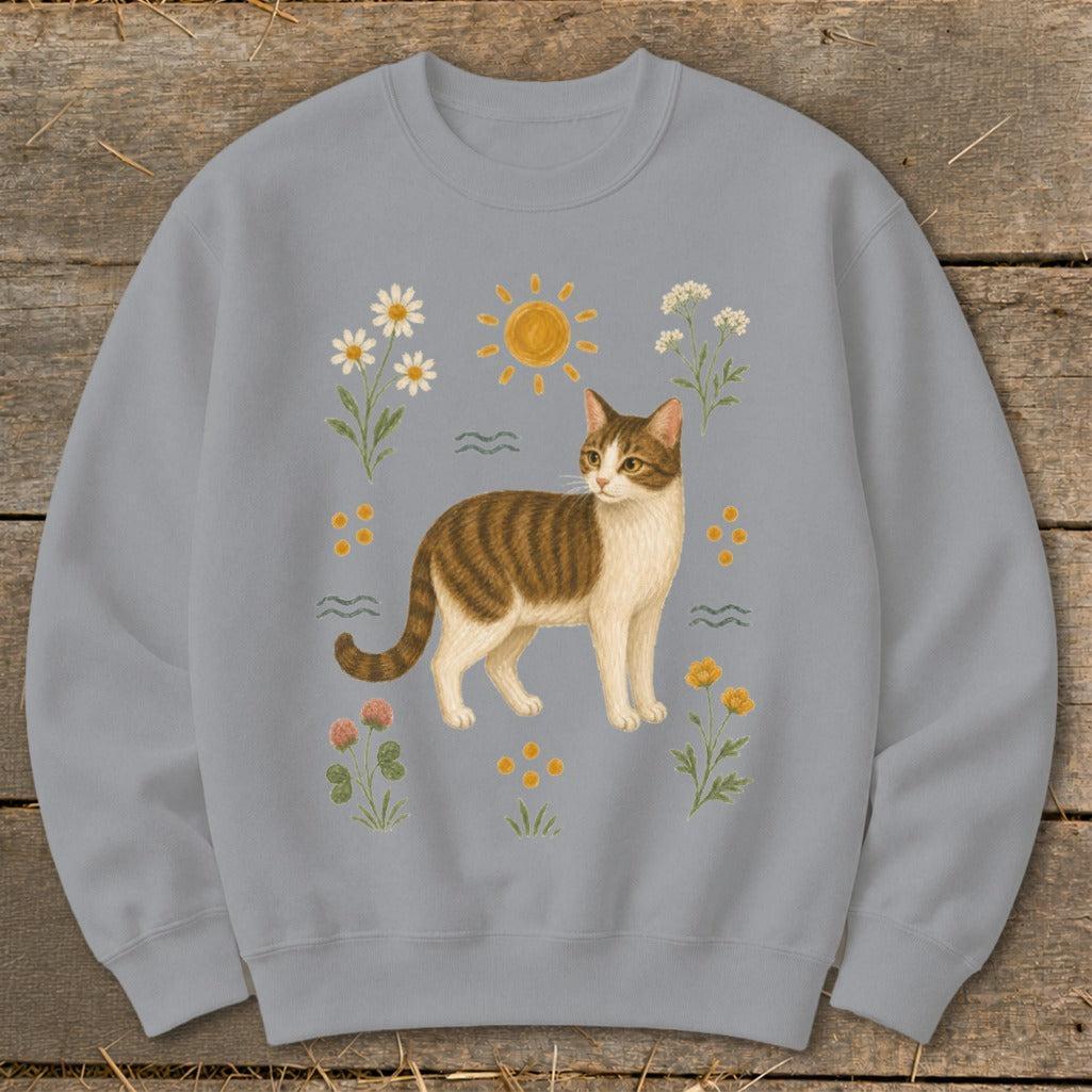 Folk Art Cat Sweatshirt