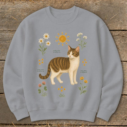 Folk Art Cat Sweatshirt