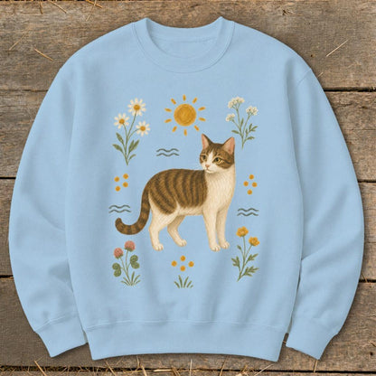 Folk Art Cat Sweatshirt