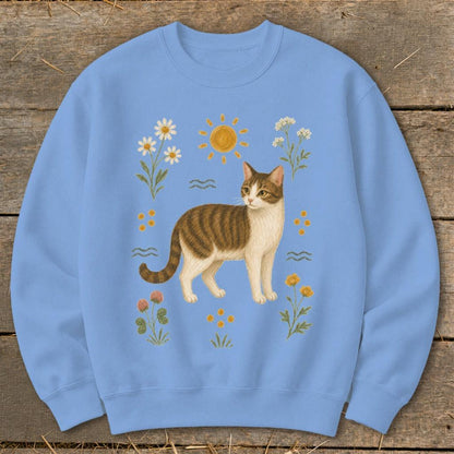 Folk Art Cat Sweatshirt