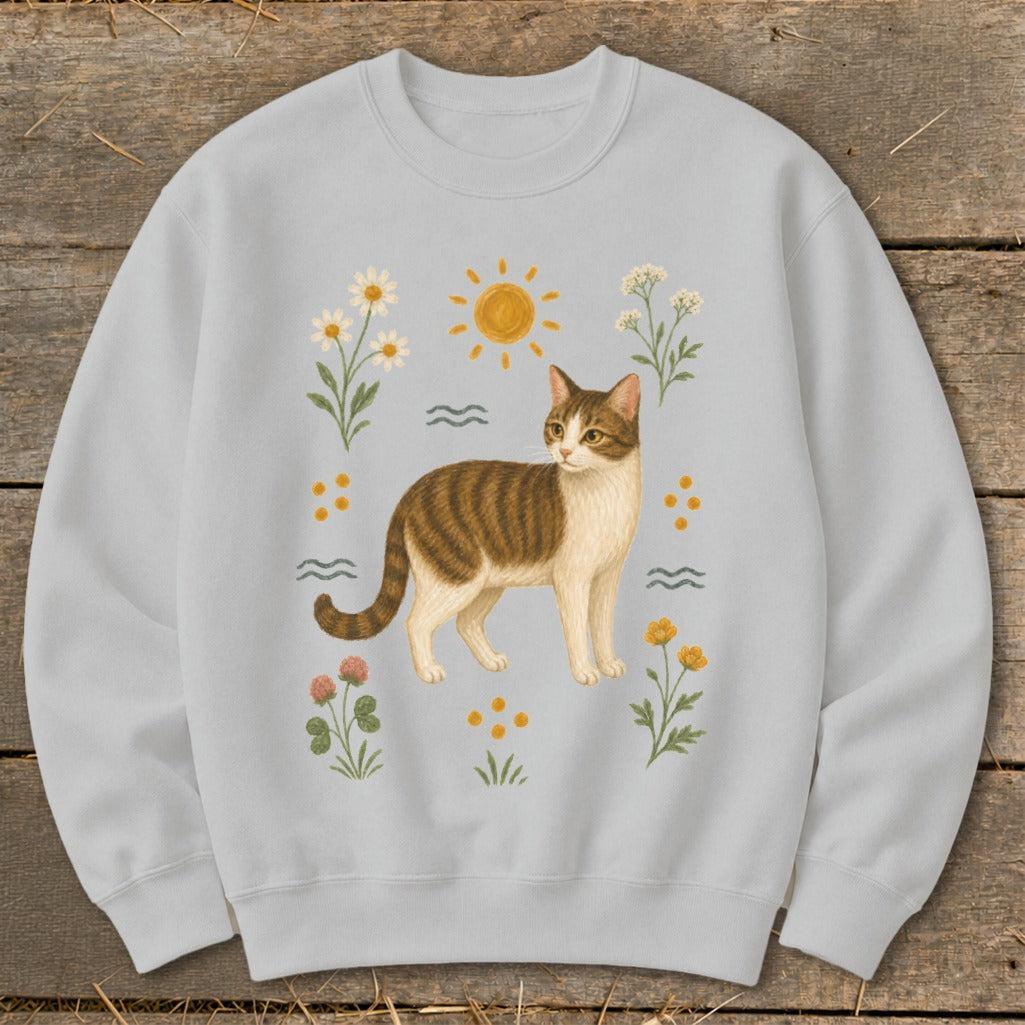 Folk Art Cat Sweatshirt