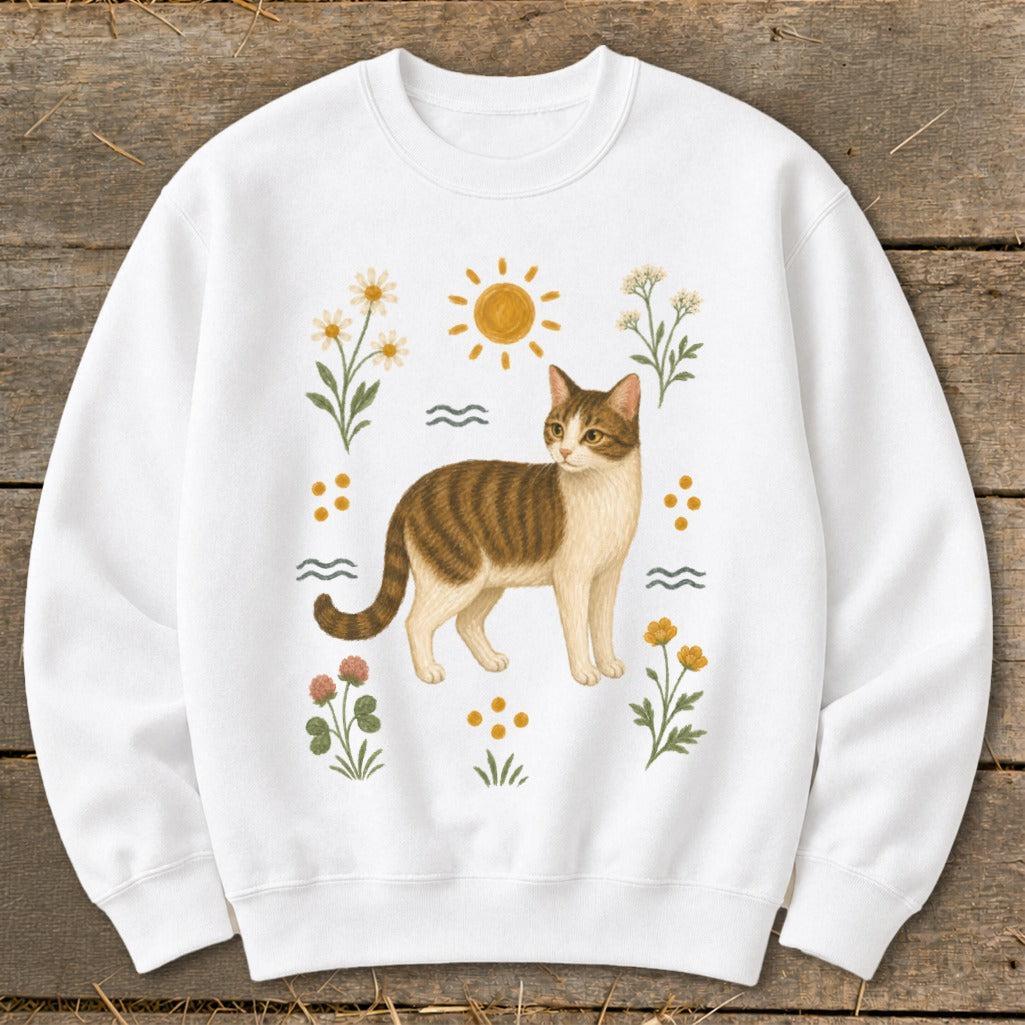 Folk Art Cat Sweatshirt