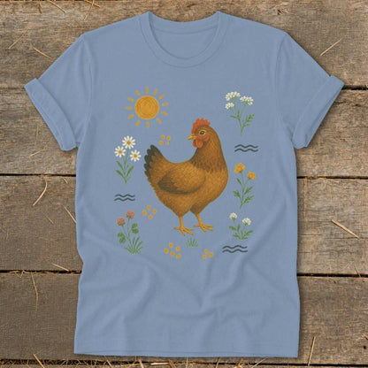 Folk Art Chicken Softstyle Tee