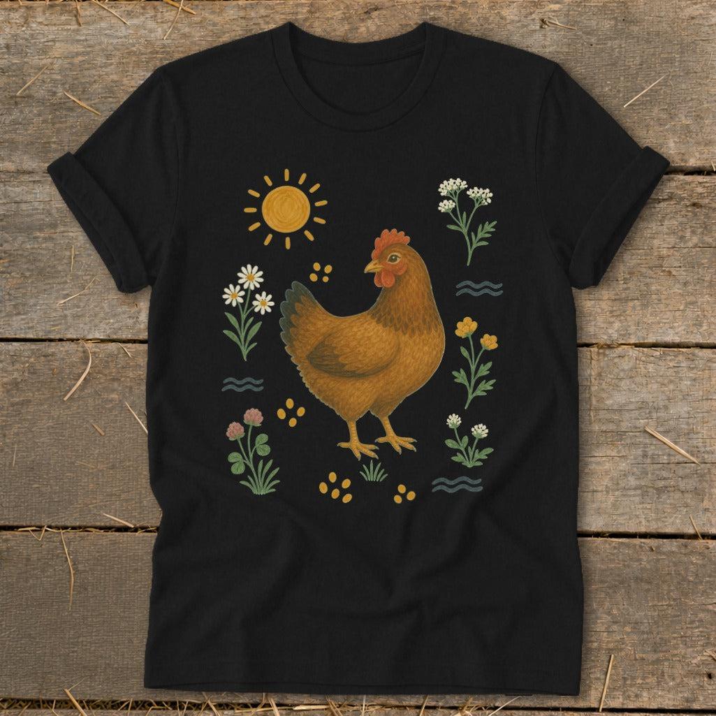 Folk Art Chicken Softstyle Tee