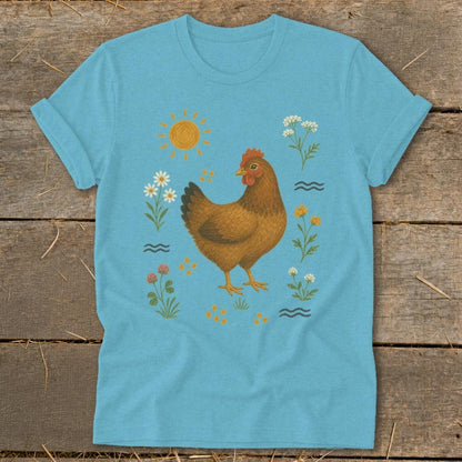 Folk Art Chicken Softstyle Tee