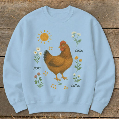 Folk Art Chicken Sweatshirt