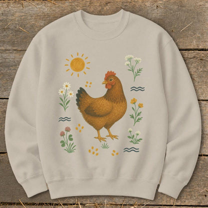 Folk Art Chicken Sweatshirt