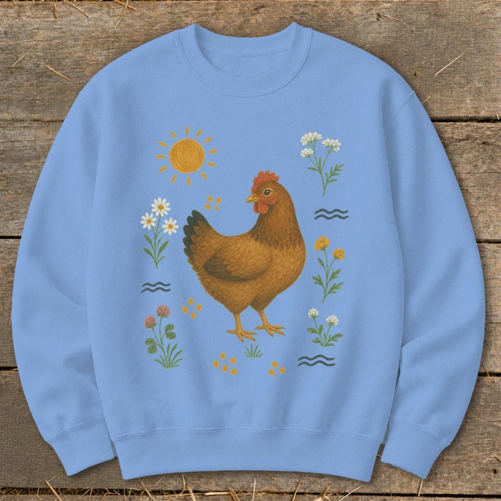 Folk Art Chicken Sweatshirt