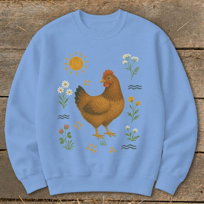 Folk Art Chicken Sweatshirt