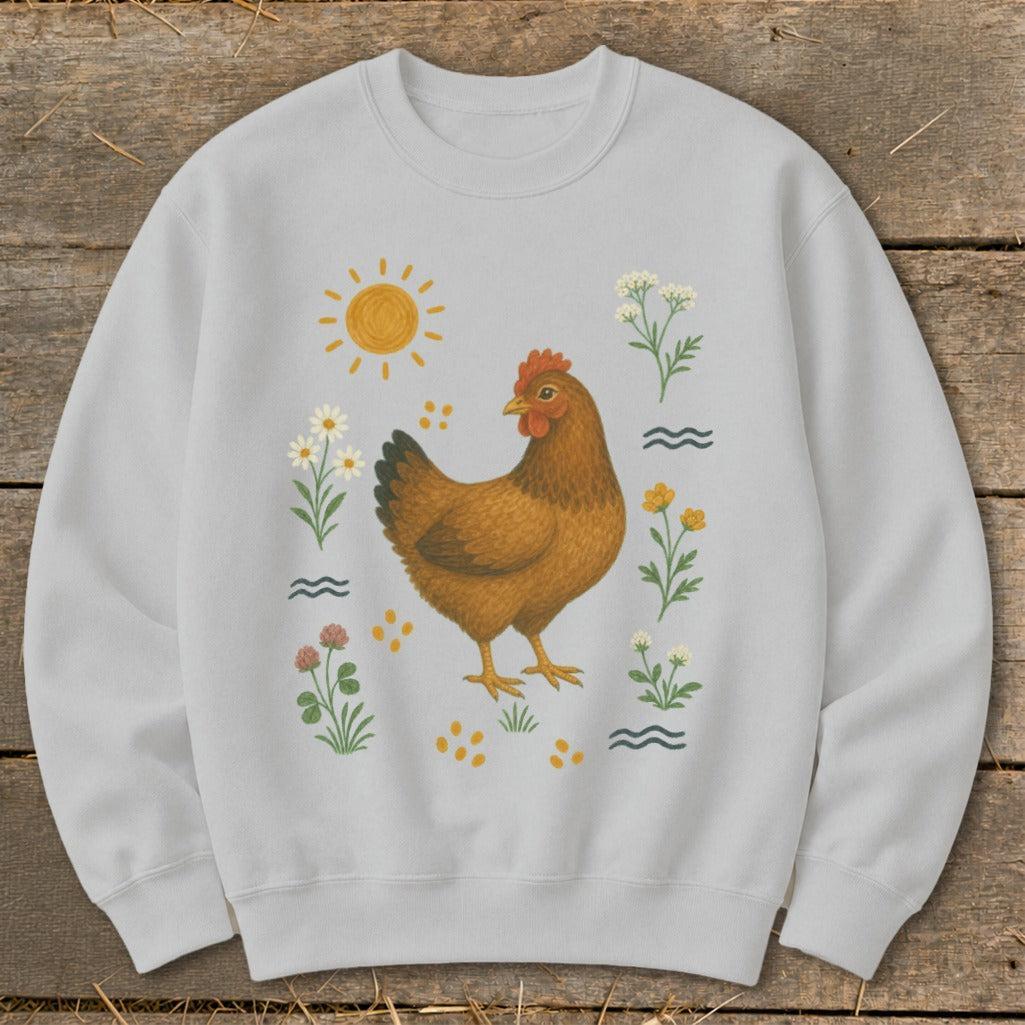 Folk Art Chicken Sweatshirt