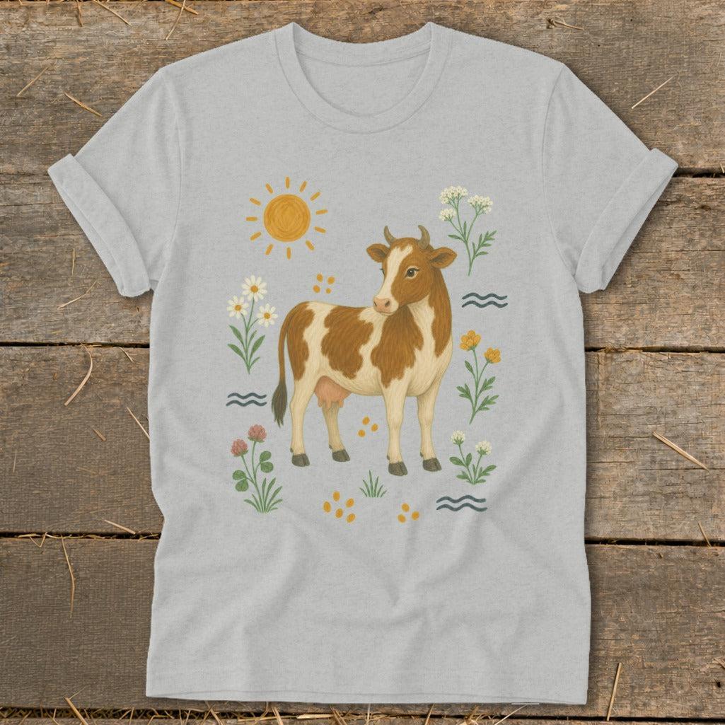 Folk Art Cow Softstyle Tee