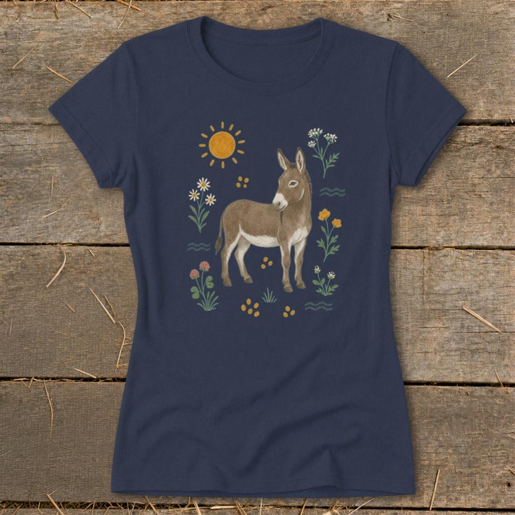 Folk Art Donkey Ladies Tee