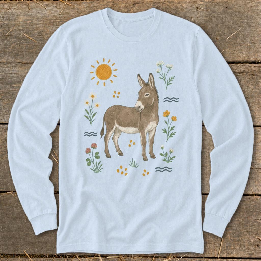 Folk Art Donkey Long Sleeve Tee