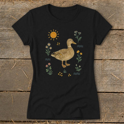 Folk Art Duck Ladies Tee