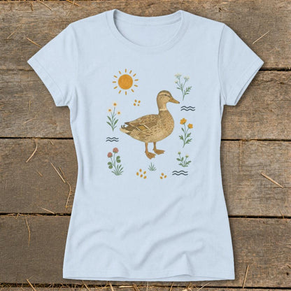 Folk Art Duck Ladies Tee