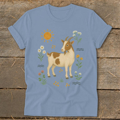 Folk Art Goat Softstyle Tee