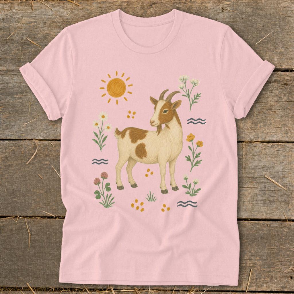 Folk Art Goat Softstyle Tee