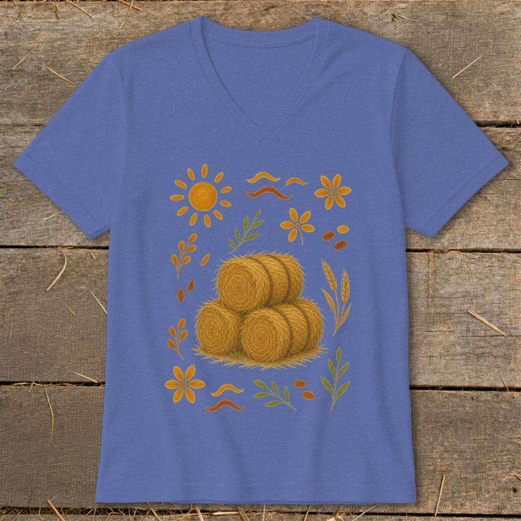 Folk Art Hay V-neck