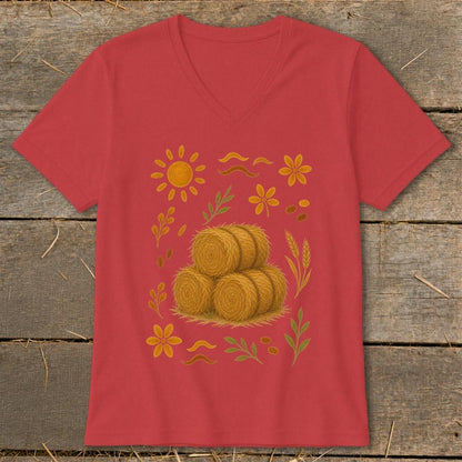 Folk Art Hay V-neck