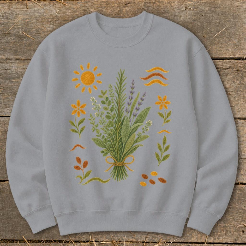 Folk Art Herbs Sweatshirt
