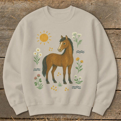 Folk Art Horse Sweatshirt