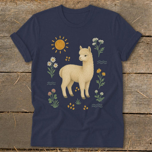 Folk Art Llama Softstyle Tee