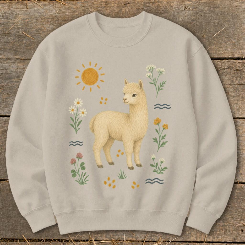 Folk Art Llama Sweatshirt