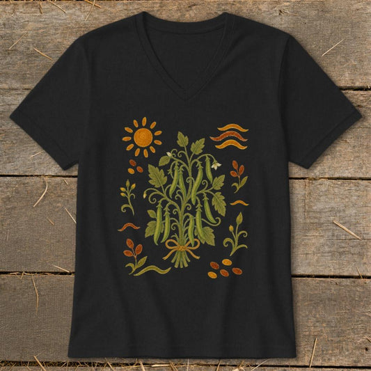 Folk Art Peas V-neck