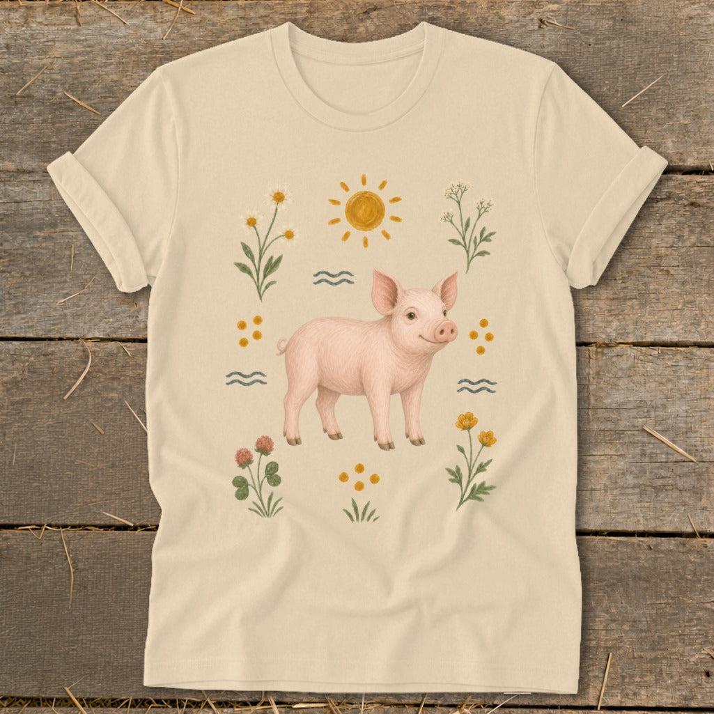Folk Art Pig Softstyle Tee