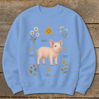 Folk Art Pig Sweatshirt