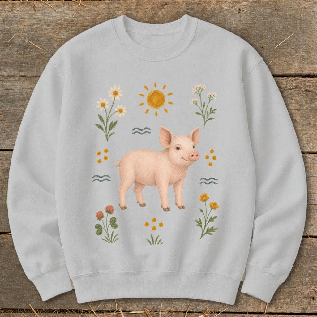 Folk Art Pig Sweatshirt