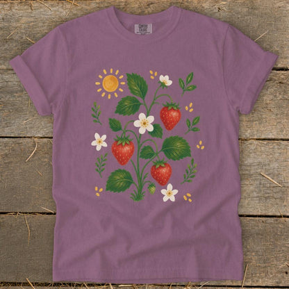 Folk Art Strawberries Signature Tee
