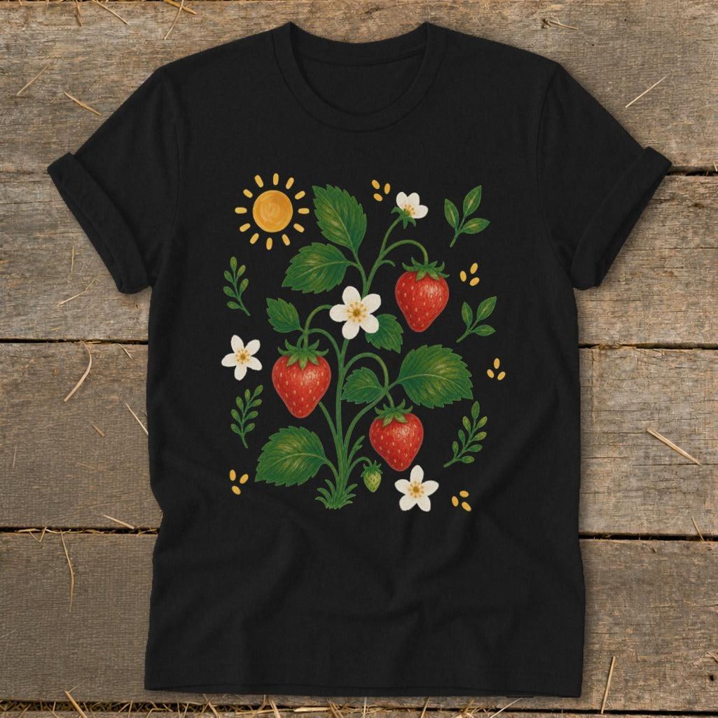 Folk Art Strawberries Softstyle Tee