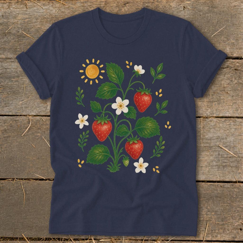 Folk Art Strawberries Softstyle Tee