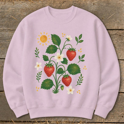 Folk Art Strawberries Sweatshirt