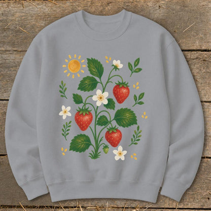 Folk Art Strawberries Sweatshirt