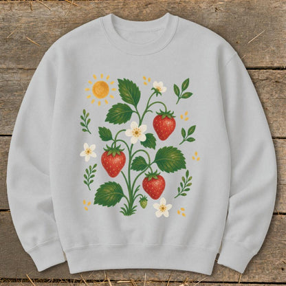 Folk Art Strawberries Sweatshirt