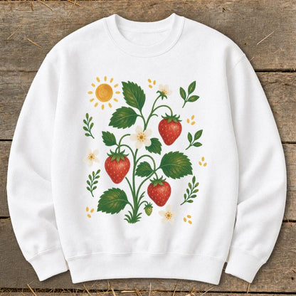 Folk Art Strawberries Sweatshirt