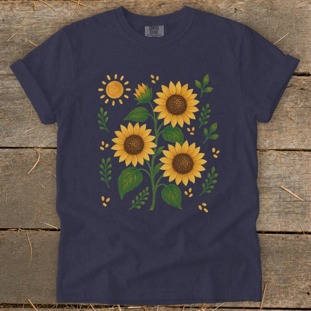 Folk Art Sunflowers Signature Tee