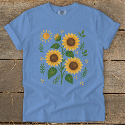 Folk Art Sunflowers Signature Tee